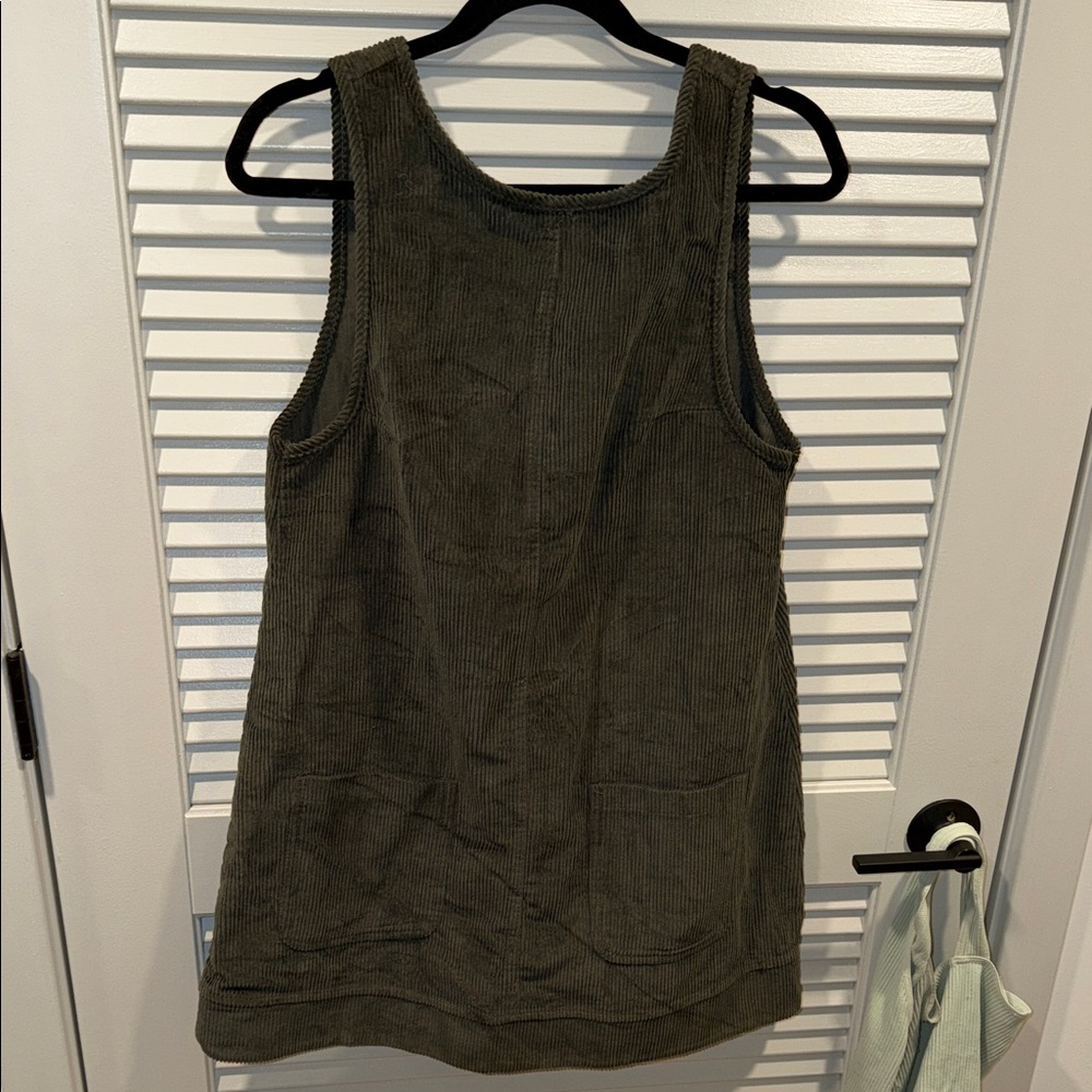 Olive Green Corduroy Dress